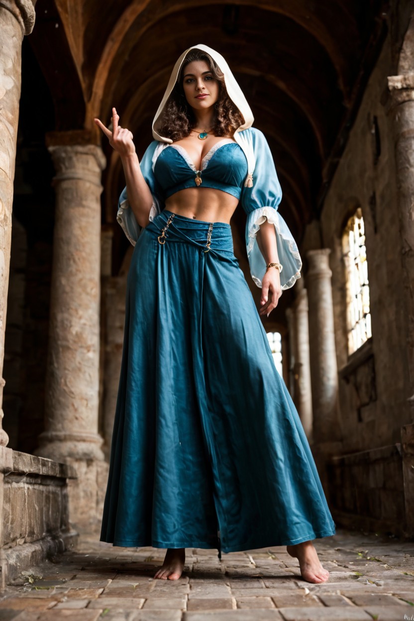 Mystical Lighting, Hooded Medieval Fortune Teller, Physique AI Porn