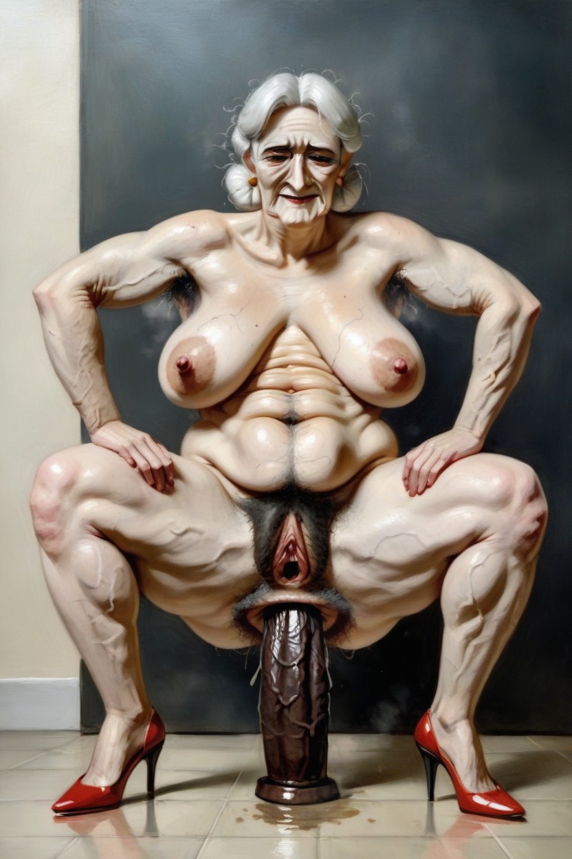 Natural Saggy Massive Veiny Boobs, Granny Has Scrubs All Over Her Body, Sad AI Porn