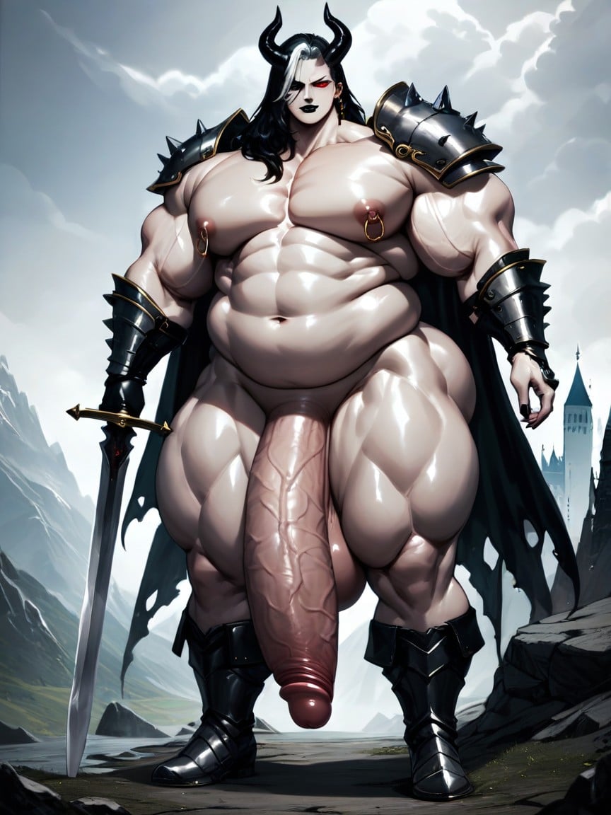 Shiny Skin, Massive Sagging Balls, Hairless Face AI Gay Porn