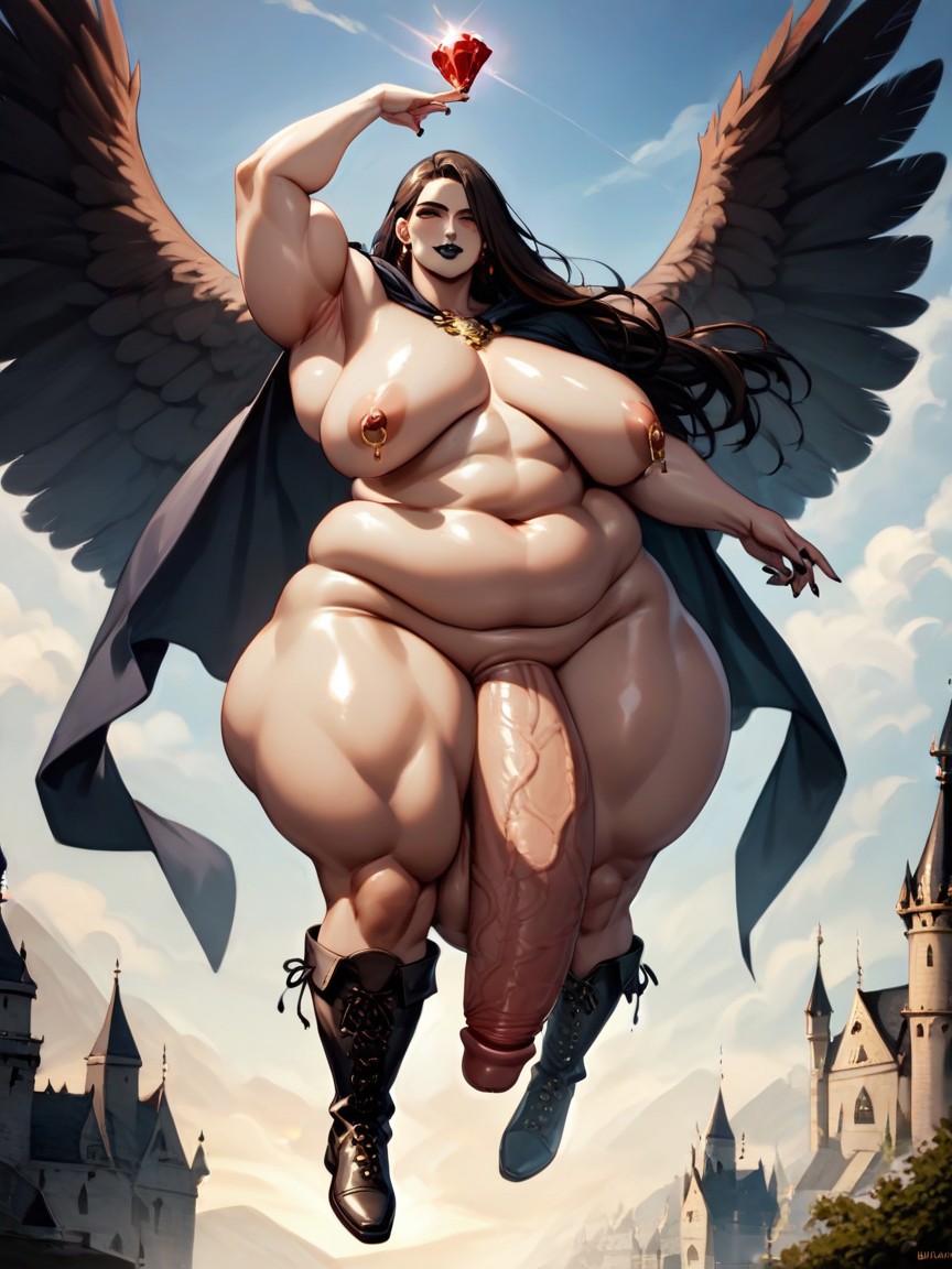 Curvy Body, Morbidly Obese, Muscular Chest AI Gay Porn