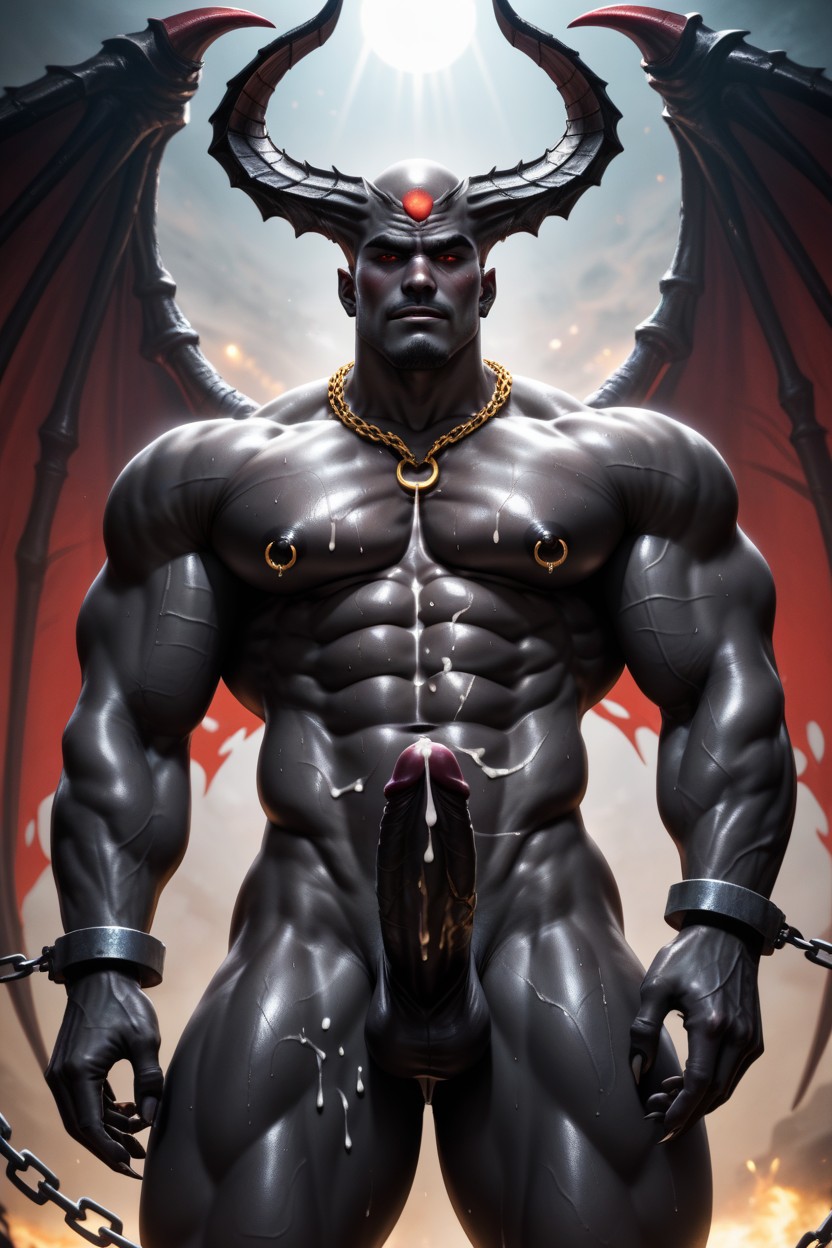 Big Cock, Muscular, Smooth Face AI Gay Porn