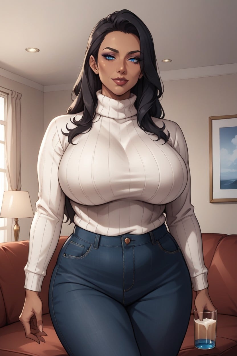 Hyper Bulge, Style Of Yusuke Murata, Thick Shemale AI Porn
