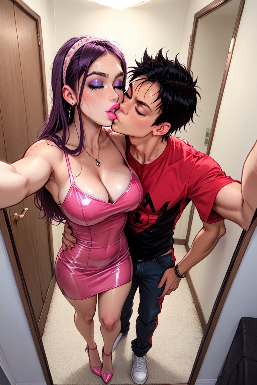 Small Breast, Kissing, Hdr AI Porn