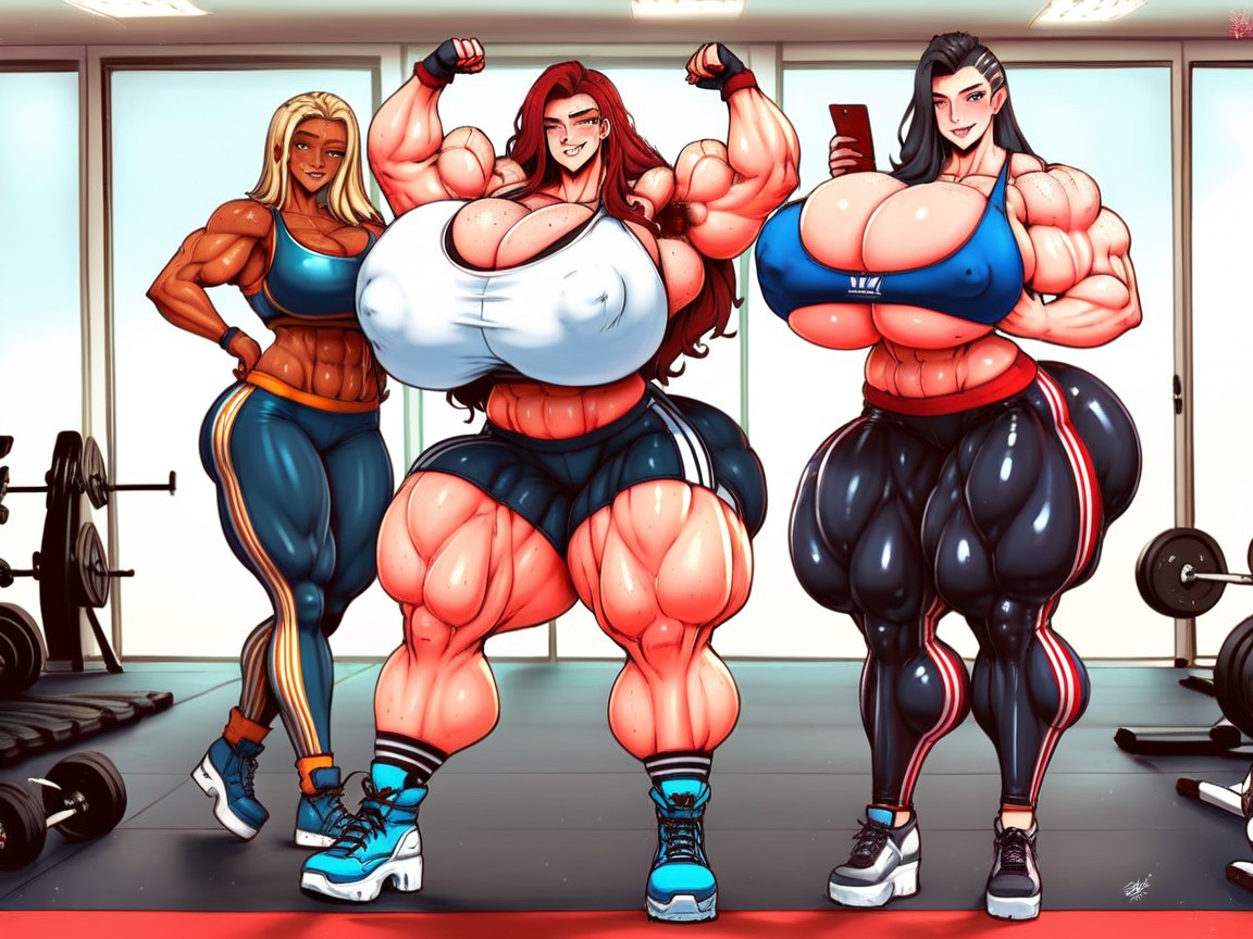 Extremely Large Ass, Yoga Pants, Boots AI Porn