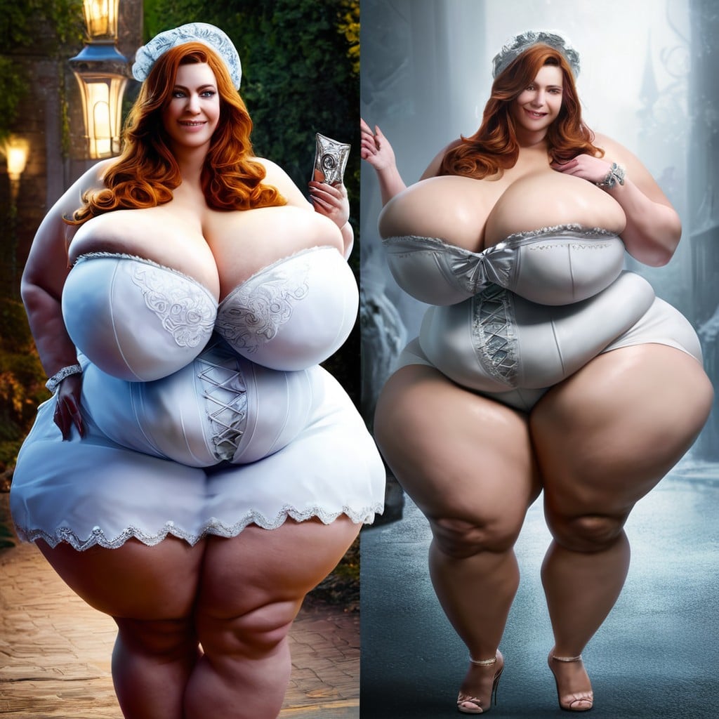 Thick Thighs, Absurdly Hugely Hyper Immense Fat Breast Expansion, She Has Absurdly Unreal Mega Gargantuan Sized Fat Boobs BBW AI Porn