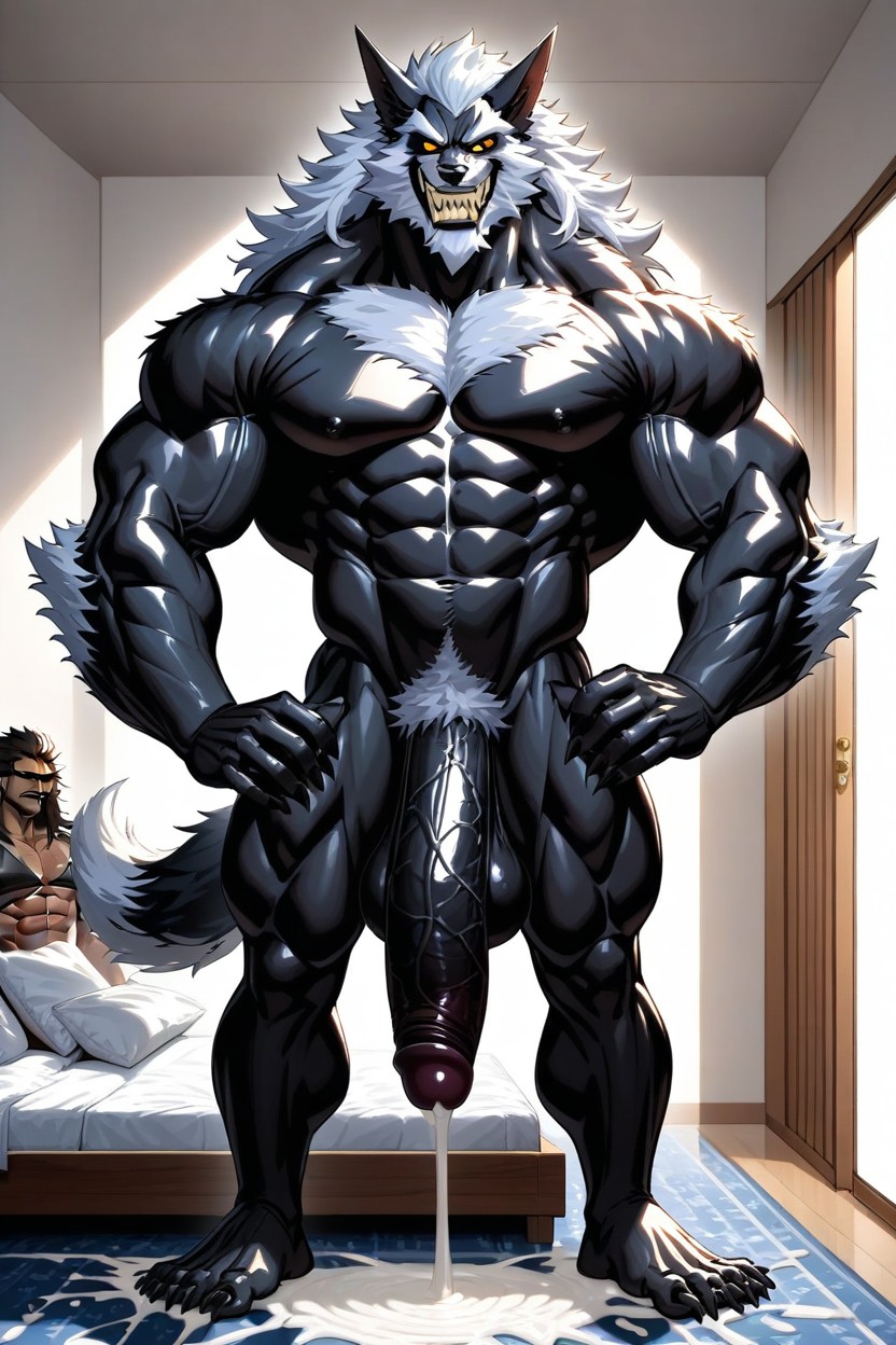 Cum Fountain, Cum Puddles, Cock Dripping Cum AI Gay Porn