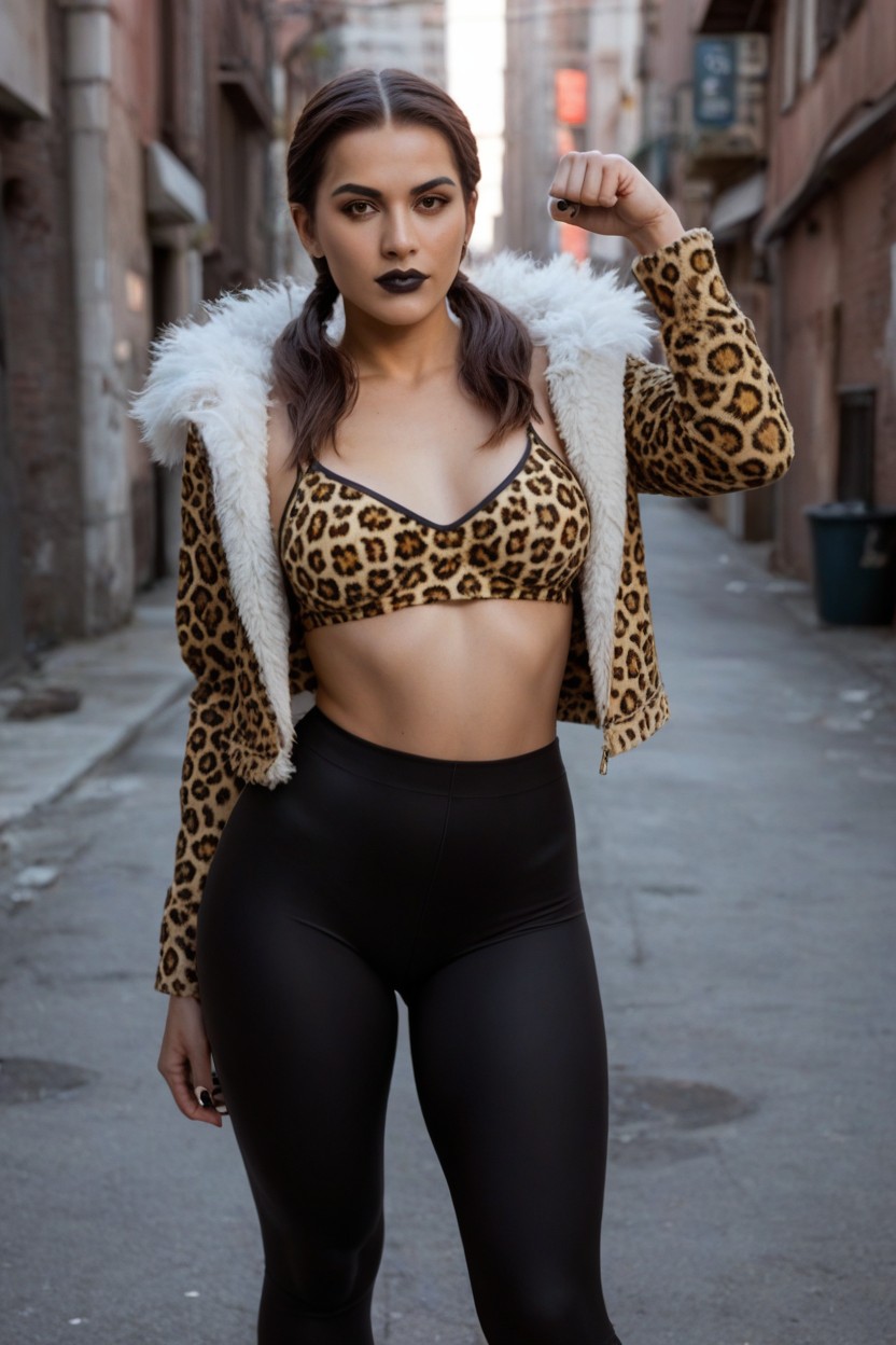 Low Chest Depth, Brown Eyes, High Brightness Effects Porno IA latina