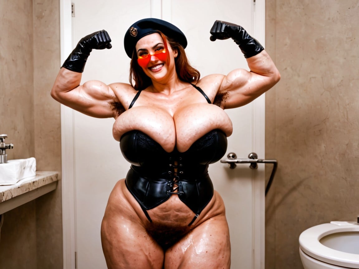 Military, Breast Expansion, Beret MILF AI Porn