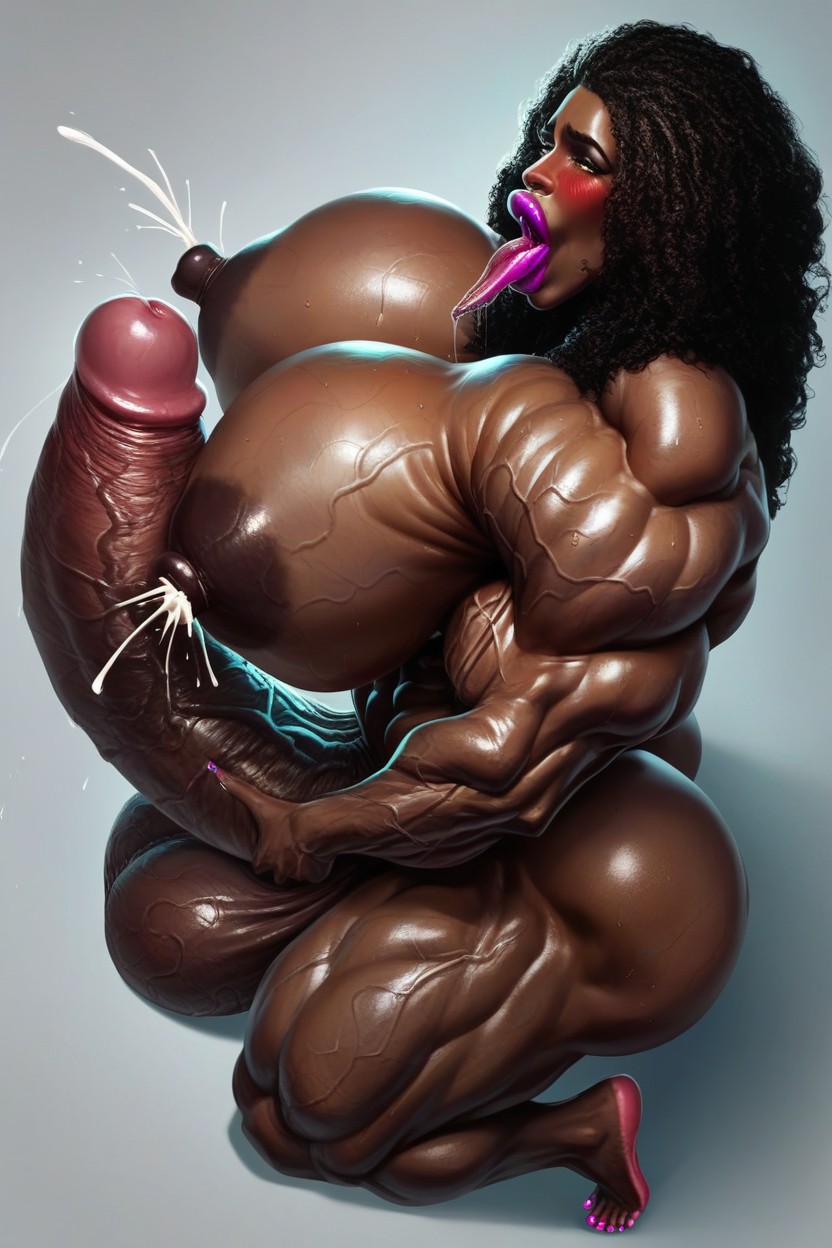 Kneeling On The Floor, Curly Black Hair, Sweaty Porno shemale IA