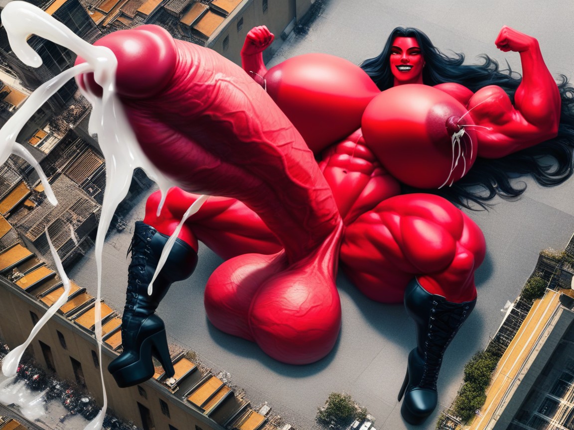 Massive Testicles, Alpha, Penis Bigger Than Body Shemale AI Porn
