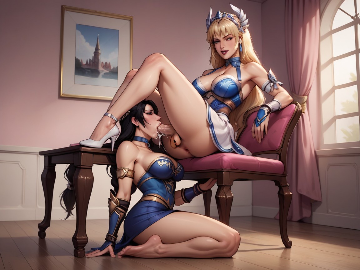 Legs Up, 18+, Side View Shemale AI Porn