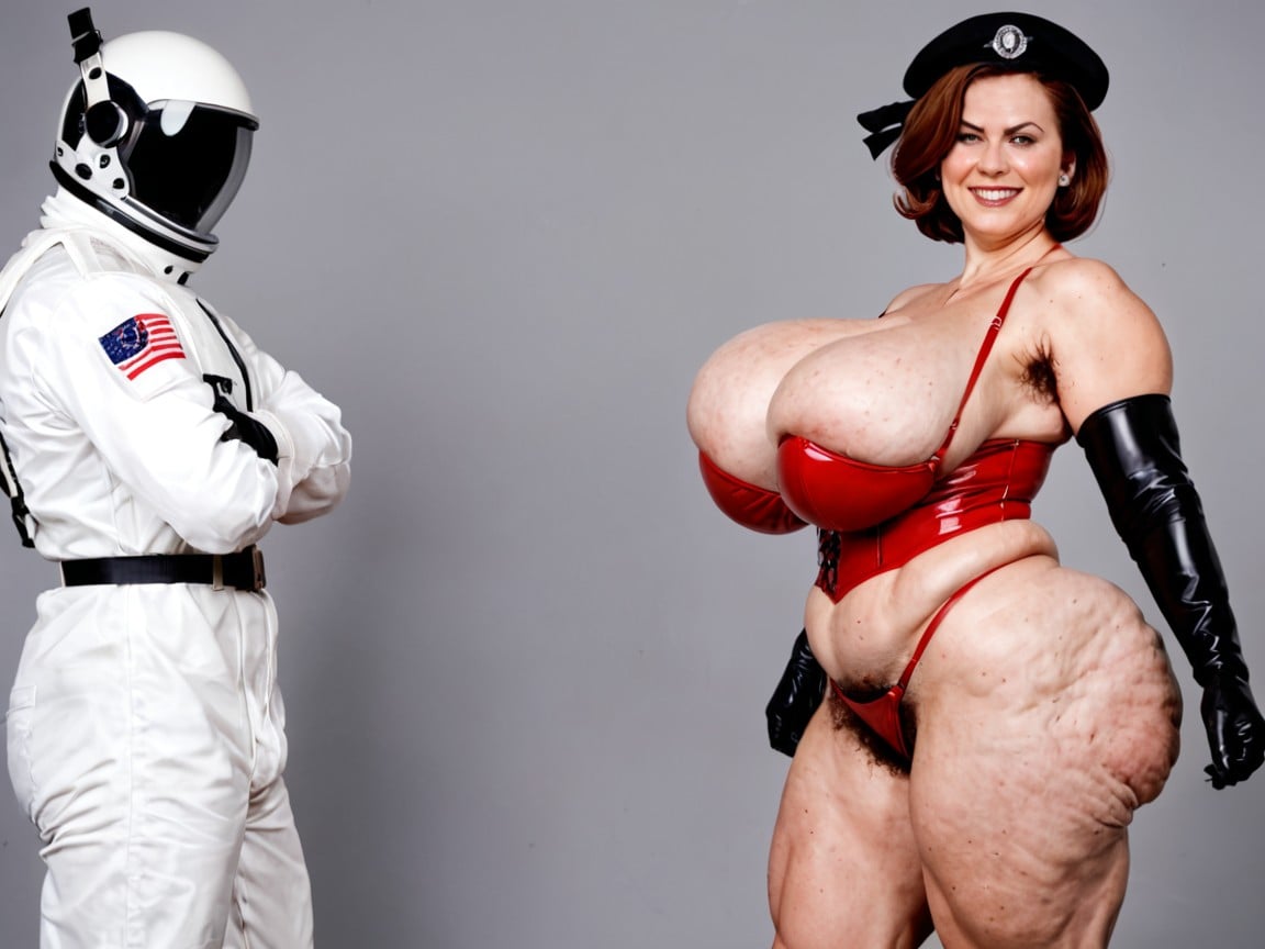 Latex Gloves, Extremely Large Ass, Wide Hips MILF AI Porn