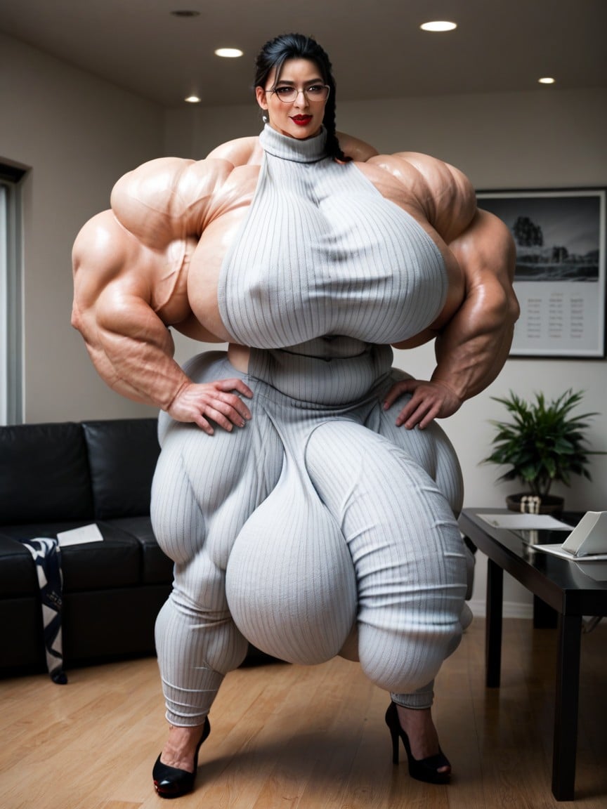 Hyper Gigantic Massive Muscles, Virgin Killer Sweater, Hyper Gigantic Massive Penis Bulge MILF AI Porn