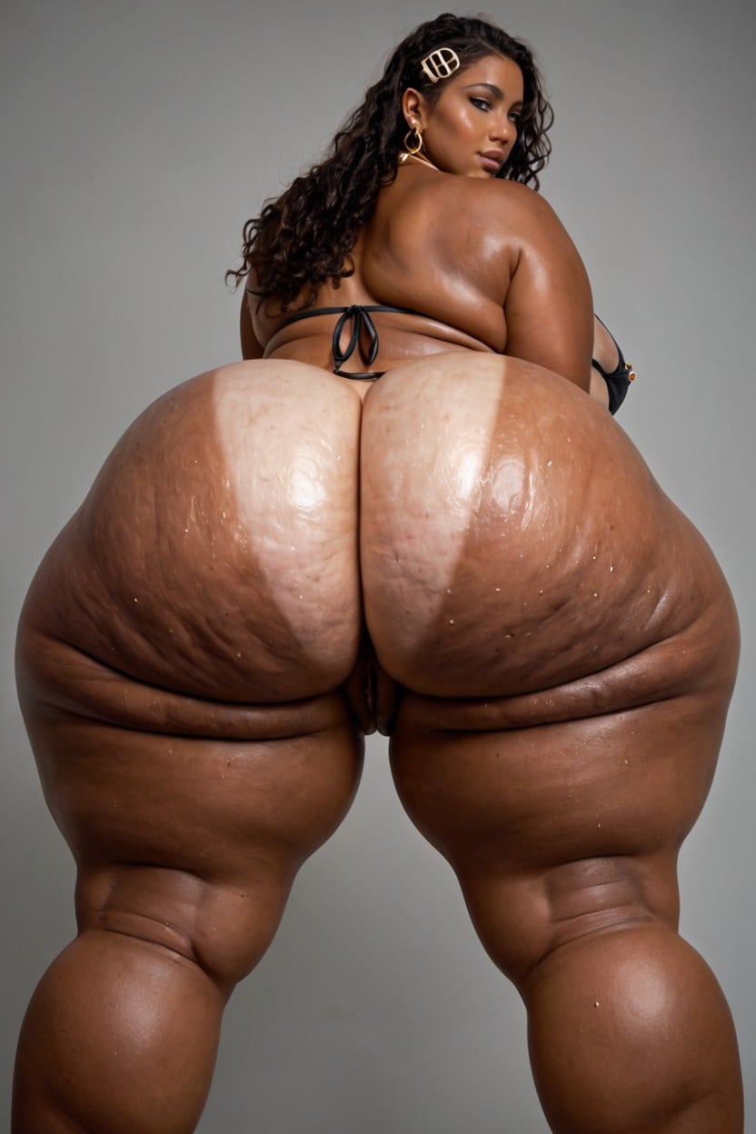 Hyper Hips, Light Skinned Woman, Thick Calves BBW AI Porn