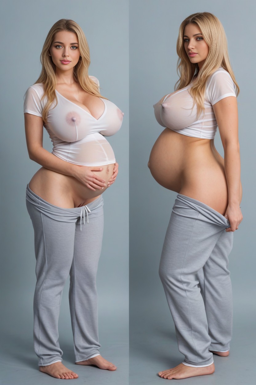 Three Different Full Body Views, Pregnant, Camel Toe AI Porn