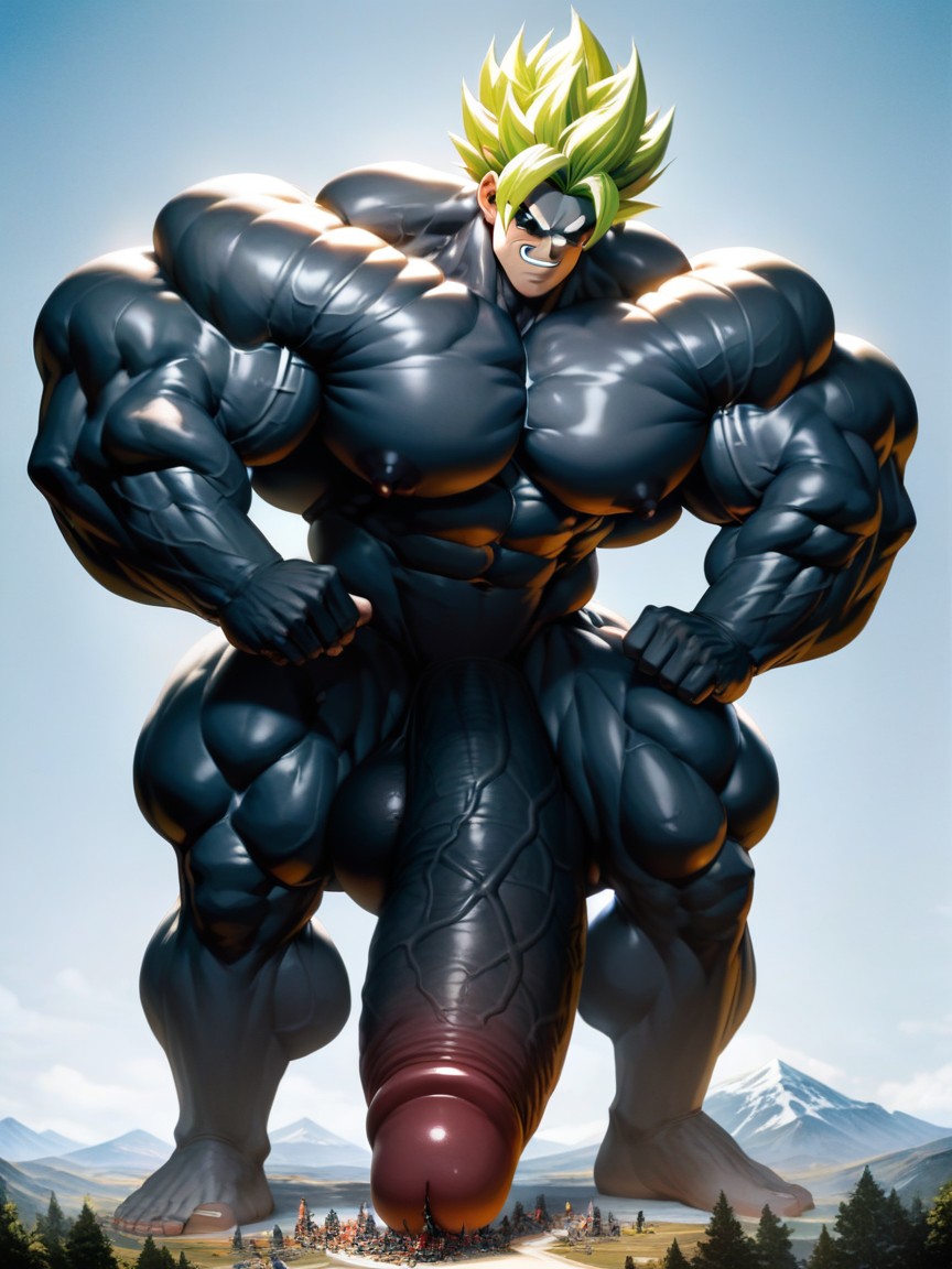 Green Hair, Green Hair, Hyper Penis Porno IA Gay