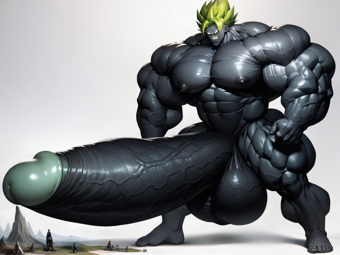 Super Saiyan, Long Penis, Muscle Growing Porno IA Gay
