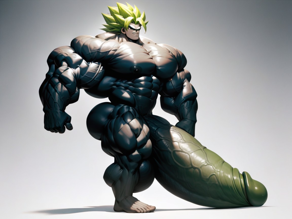 Macro, Huge Muscular Bodybuilder, Hyper Penis Porno IA Gay