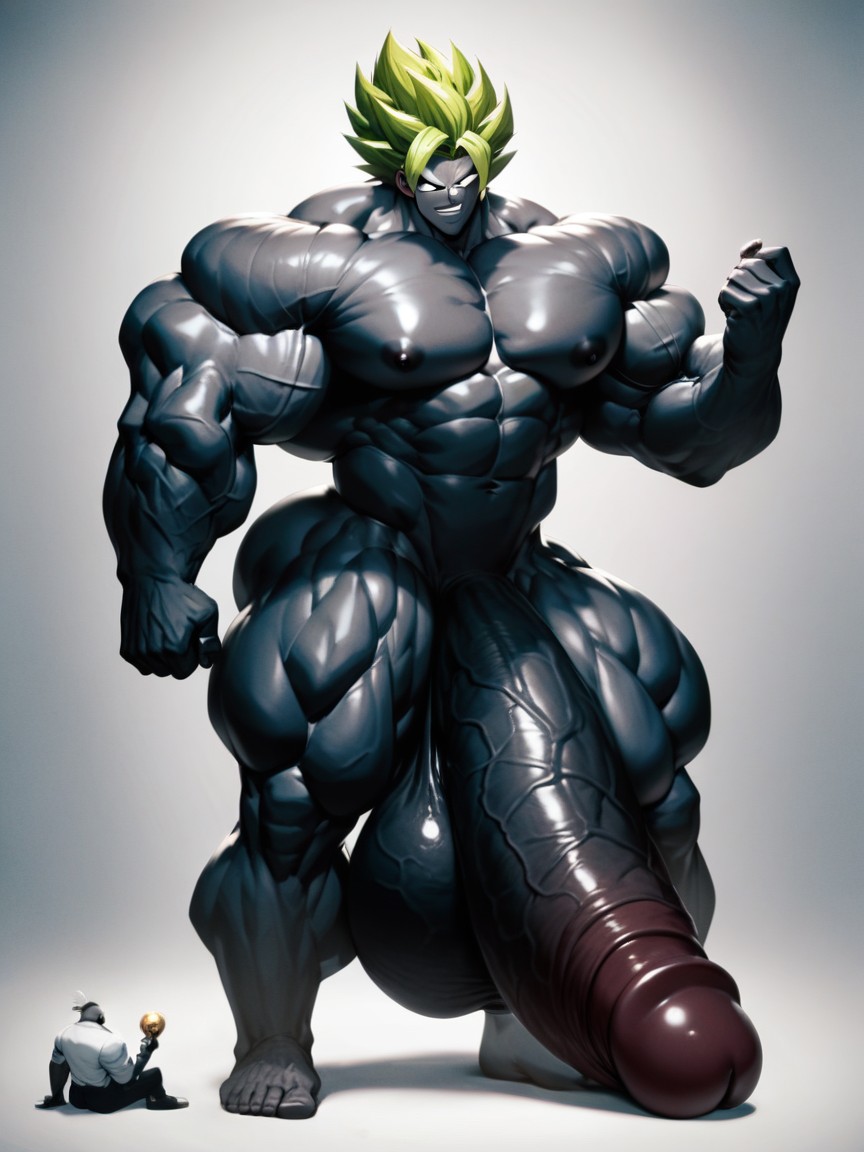 White Eyes, Huge Muscular Bodybuilder, Naked KI Schwulenporno