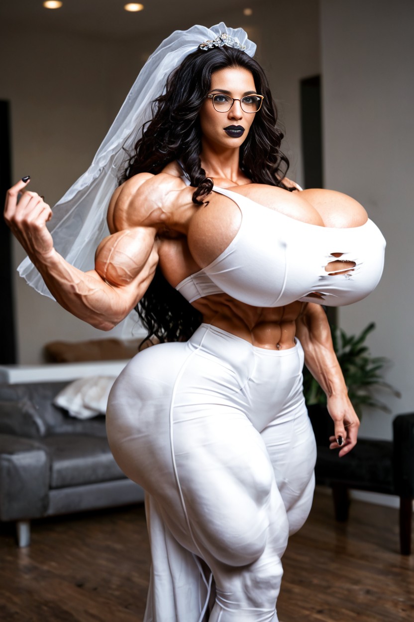 Very Long Straight Hair, Wasp Waist, Steroids AI Porn