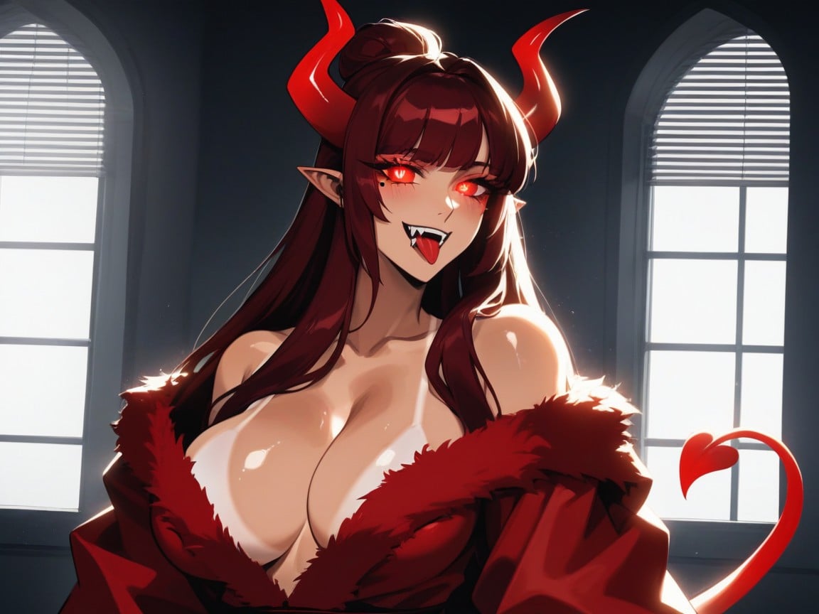 Succubus, Hip Width, Red Thong AI Porn