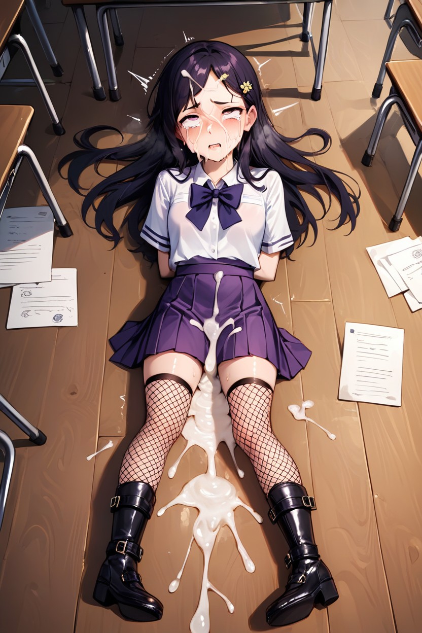 Black Boots, Excessive Cum Creampie, After Sex AI Porn