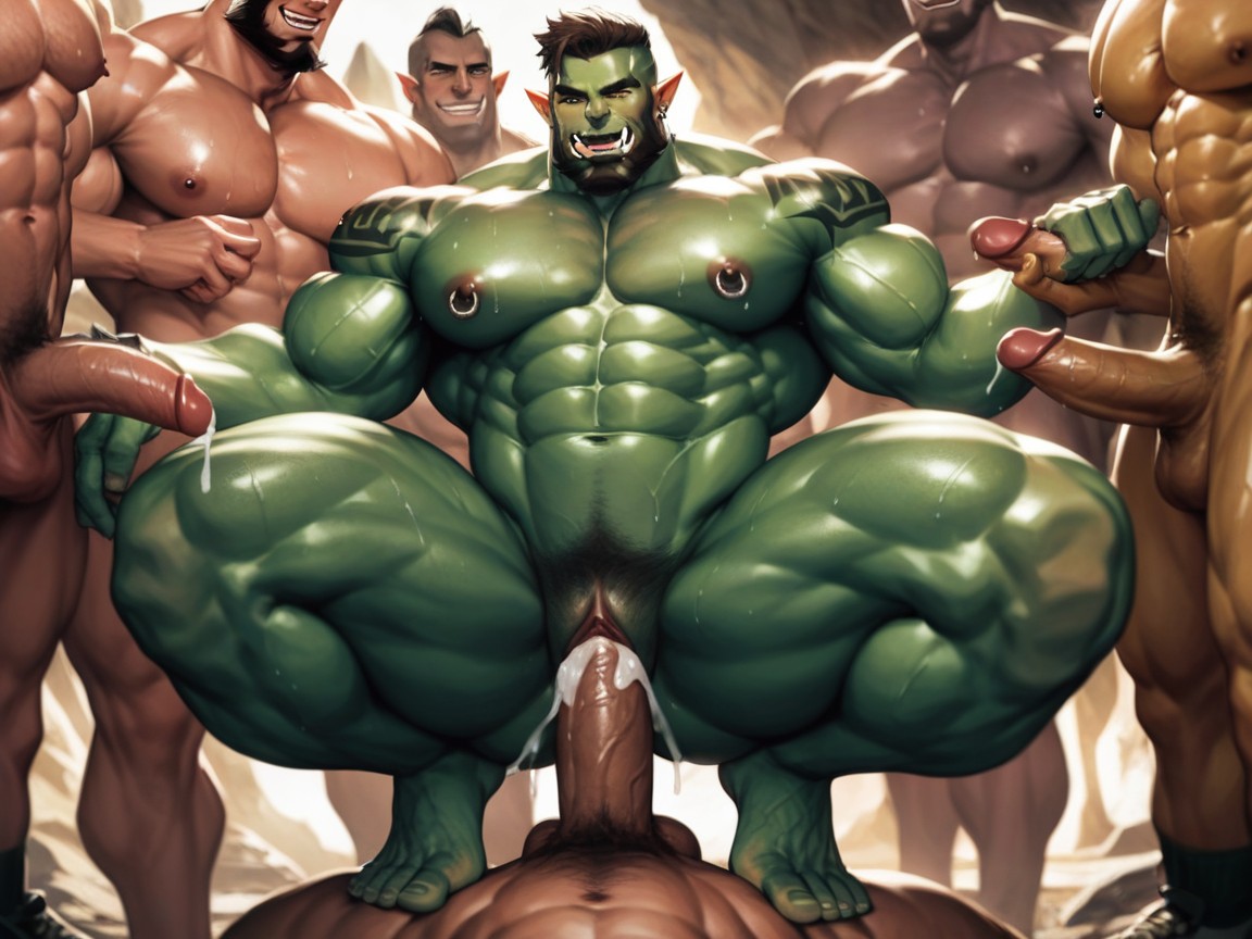 Semen On Body, Men, Green Skin Porno gay IA