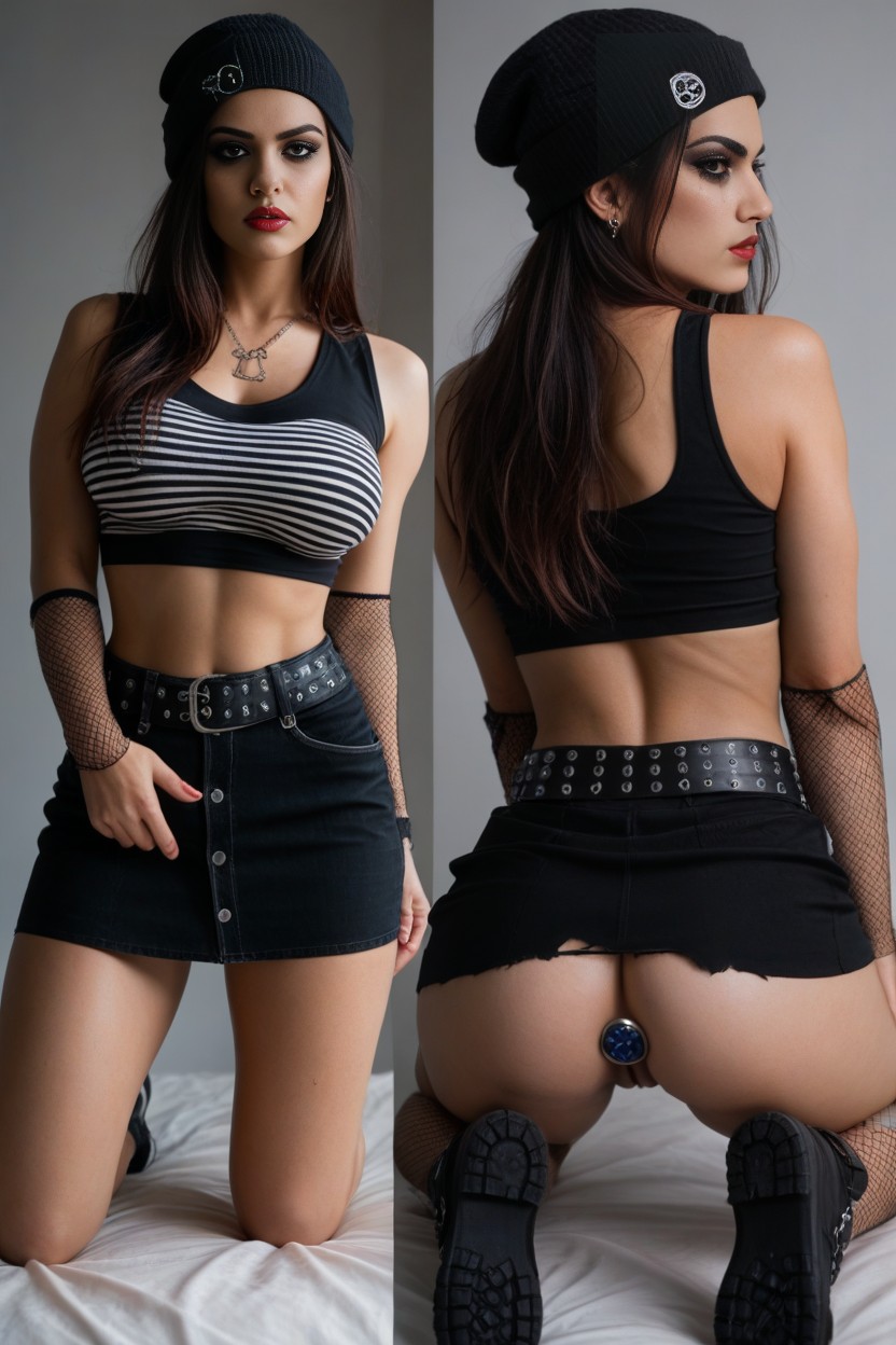 Skirt, Full Body, Ear Beanie AI Porn