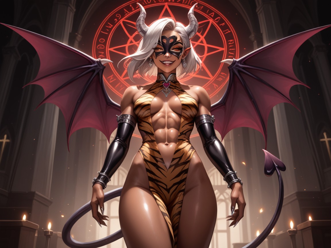 Oiled Skin, Praying, Squared Hips Hentai AI Porn