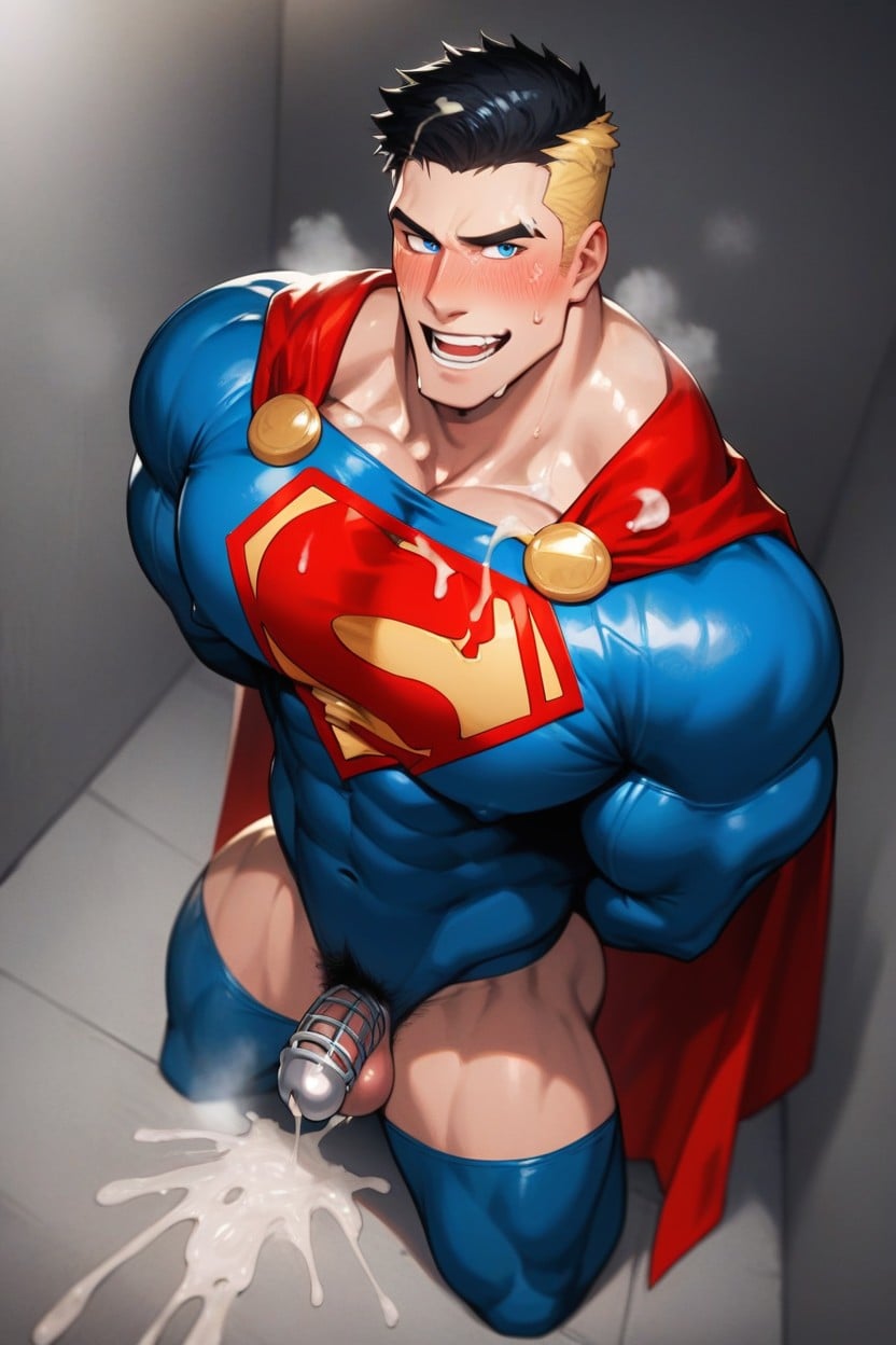 A Genou, Red Capes, Hyper Muscles Porno IA Gay