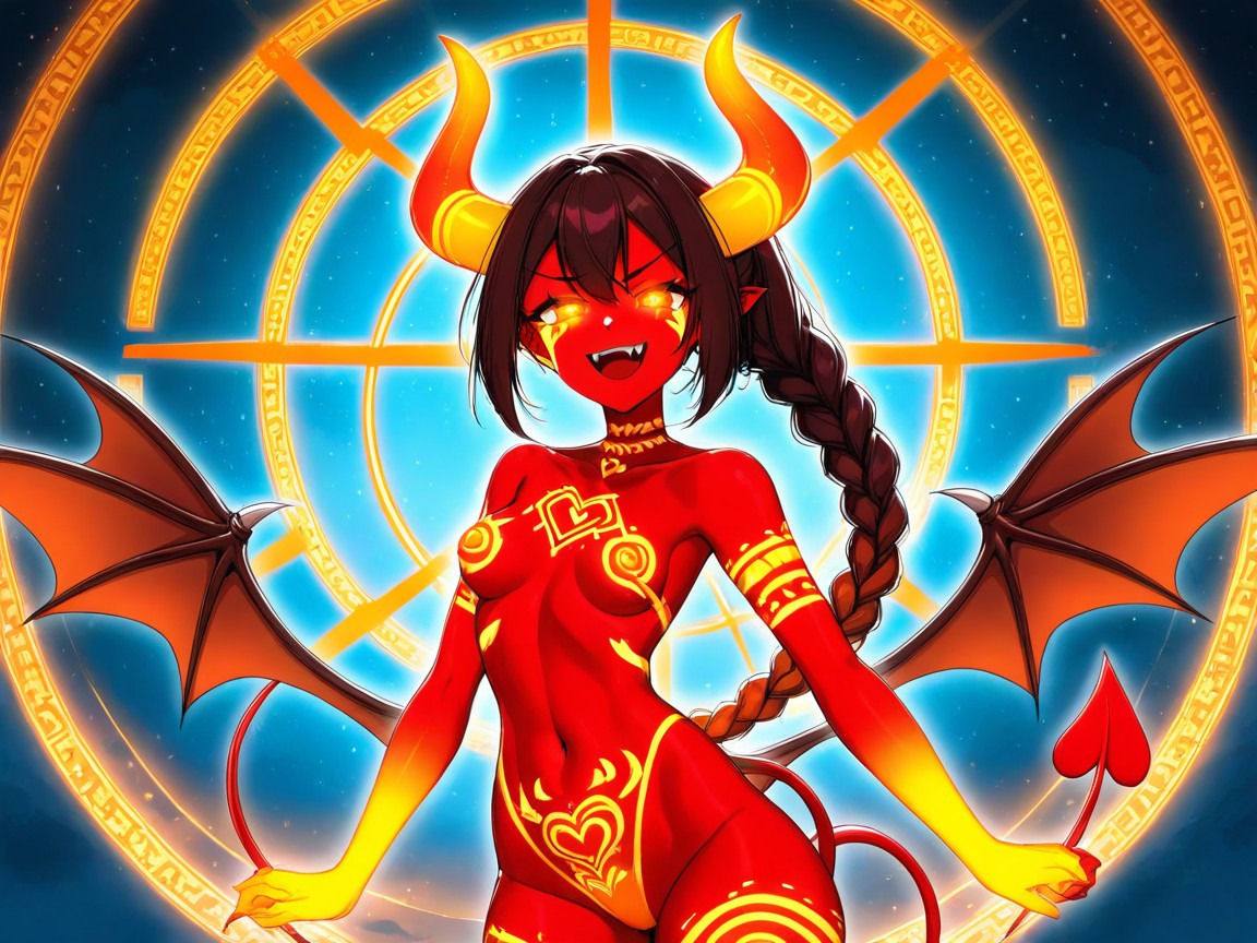 Woman Absorbing Energy, Woman Raising Glowing Orange Hands, Strong Wind Effects Porno latina IA
