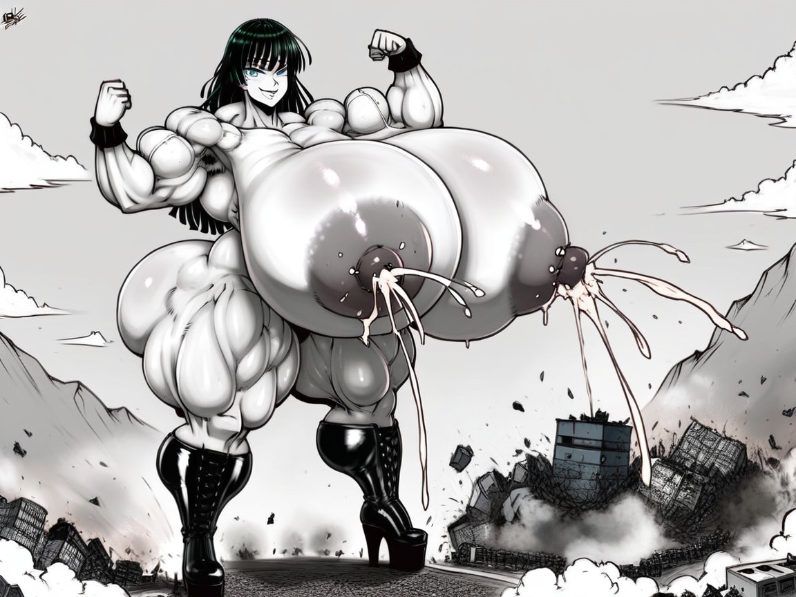 Flexing, Fubuki From One Punch Man, Naked AI Porn