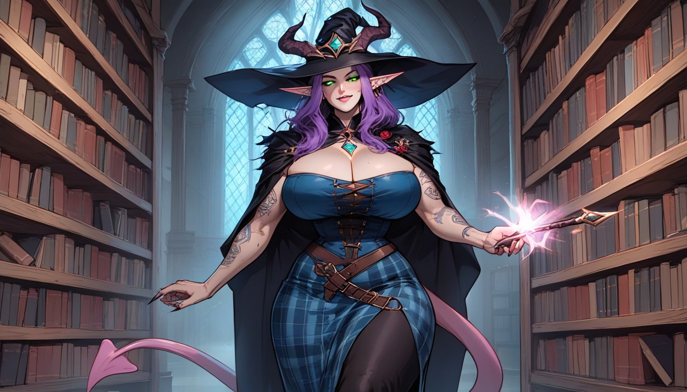 Piercings, Long Pointed Ears, Pale Skinned AI Porn