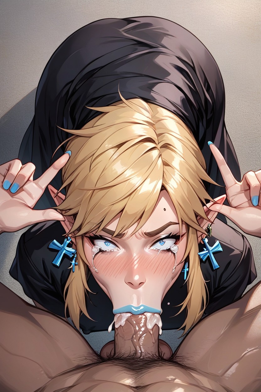 Ear Rings, Puffy Nipple, Interracial Hentai AI Porn