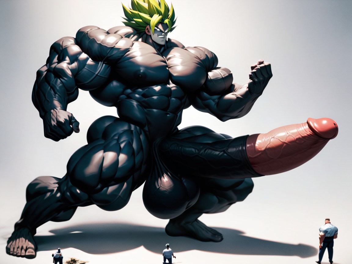 Huge Testicles, Hyper Muscle Growth, Tall Man AI Gay Porn