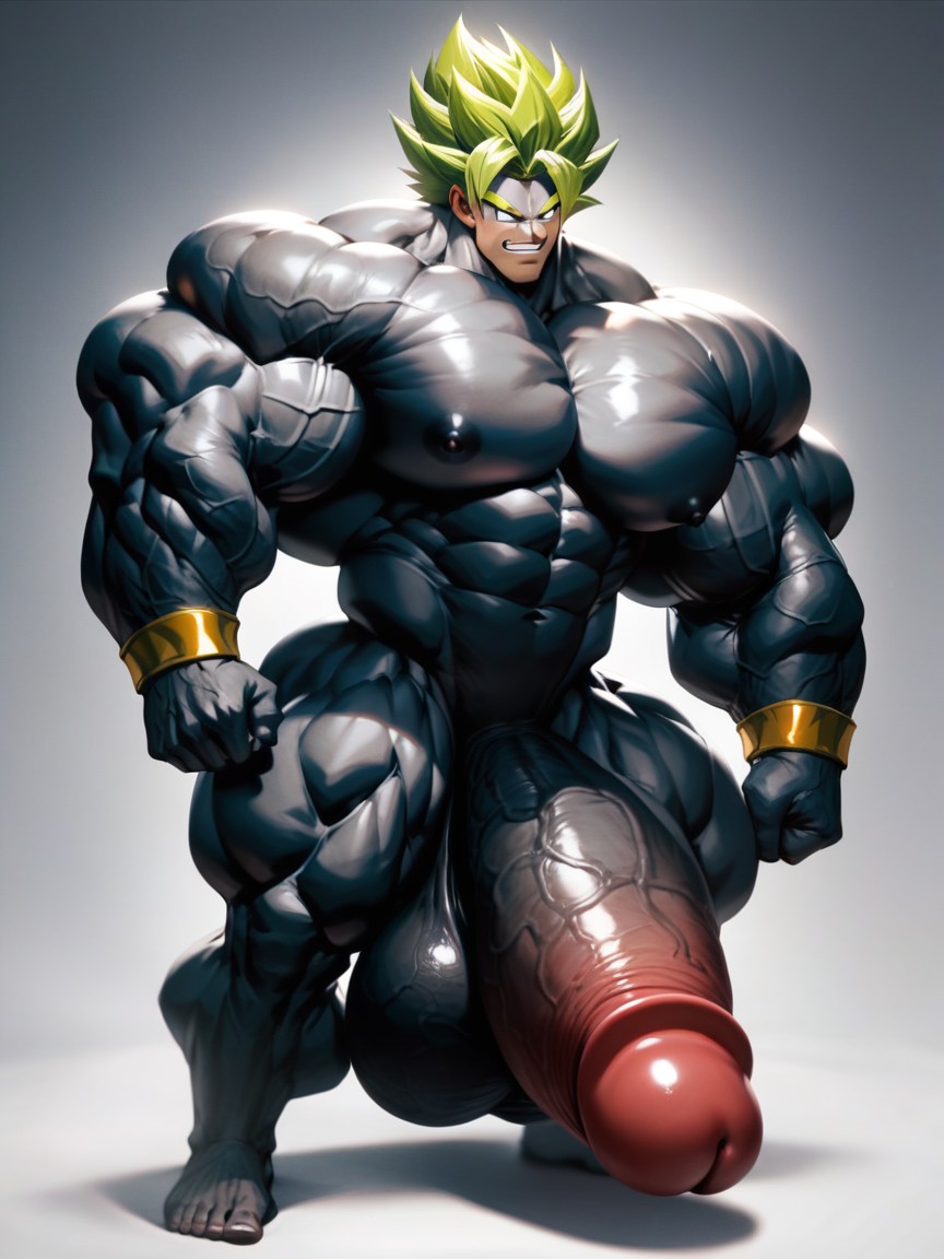 Wide, Muscle Growing, Giant AI Gay Porn