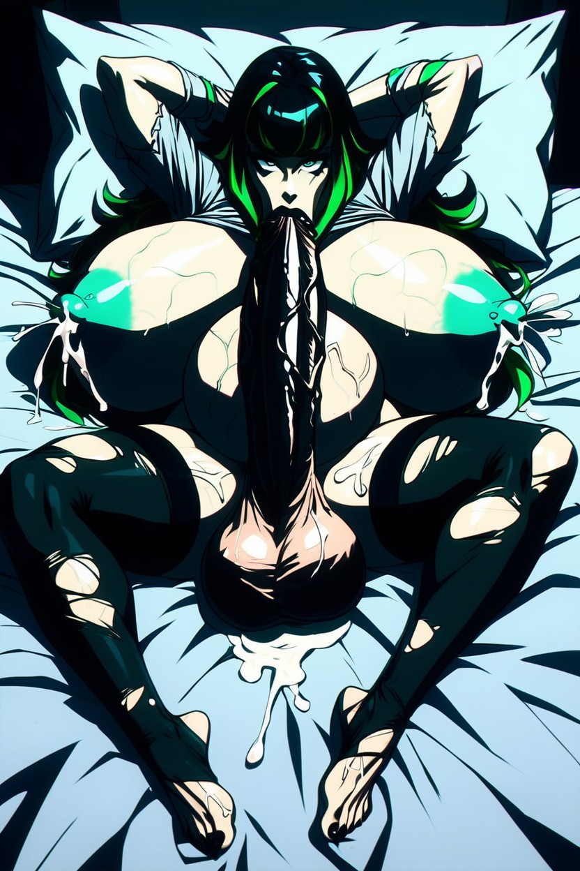 Excessive Cum, Sexy Goth, Breast Expansion Shemale AI Porn