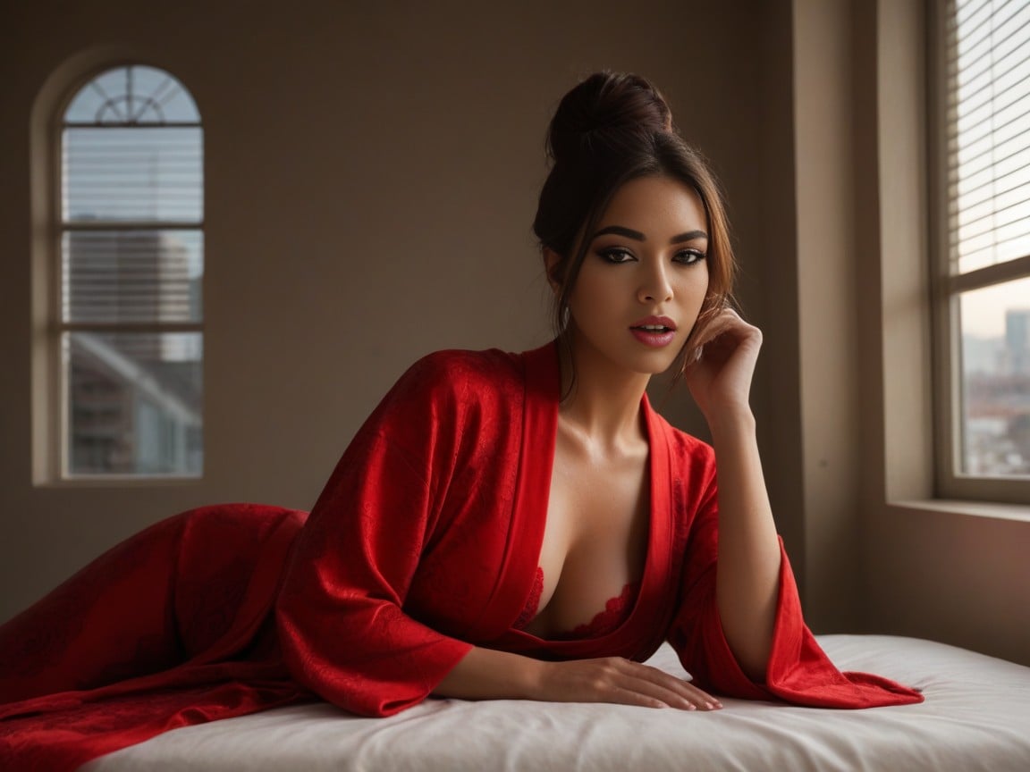 Afterimage, Upturned Eyes, One Woman Latina AI Porn