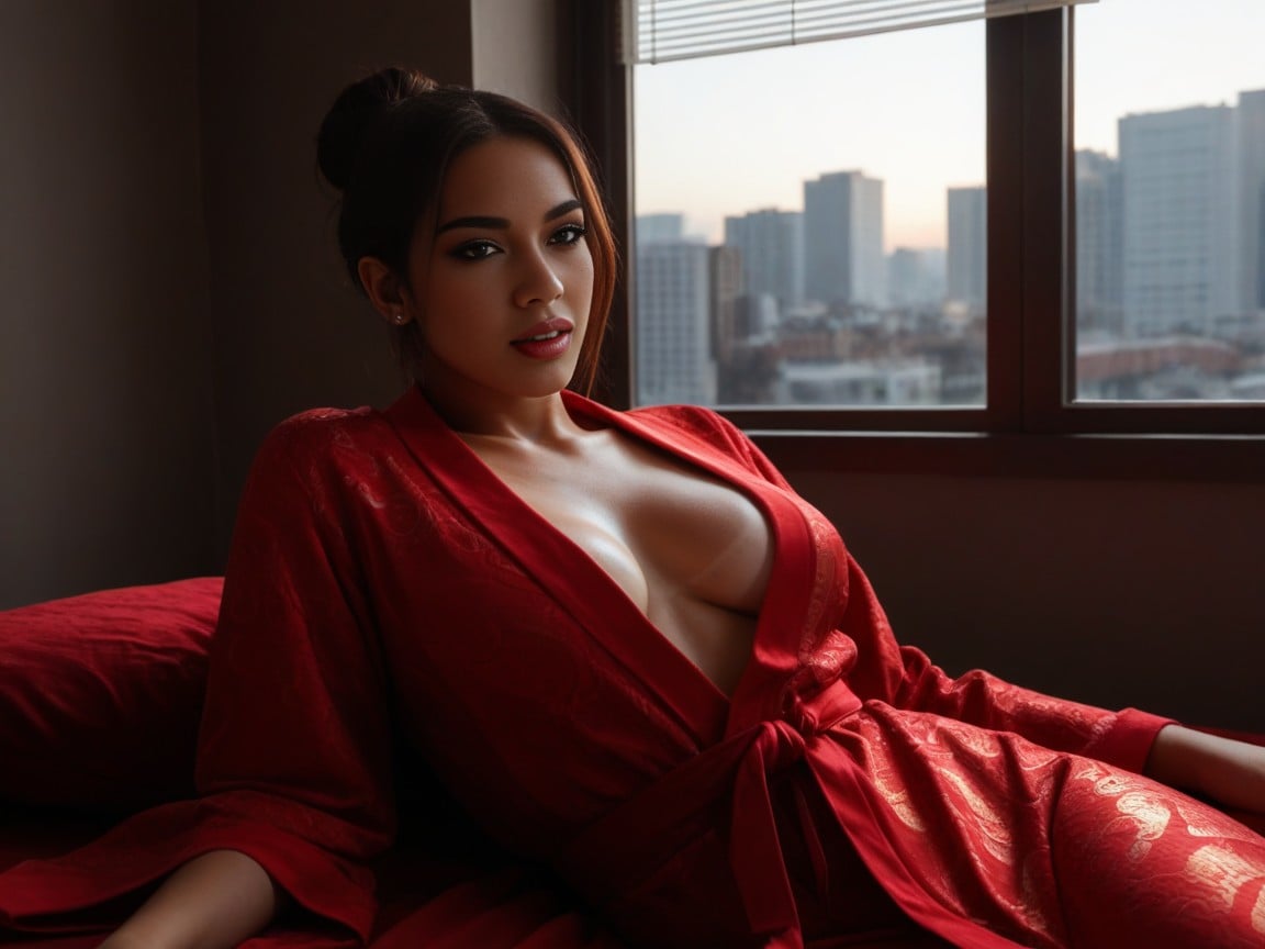 Large Breast, Red Hair, Tan Lines Latina AI Porn