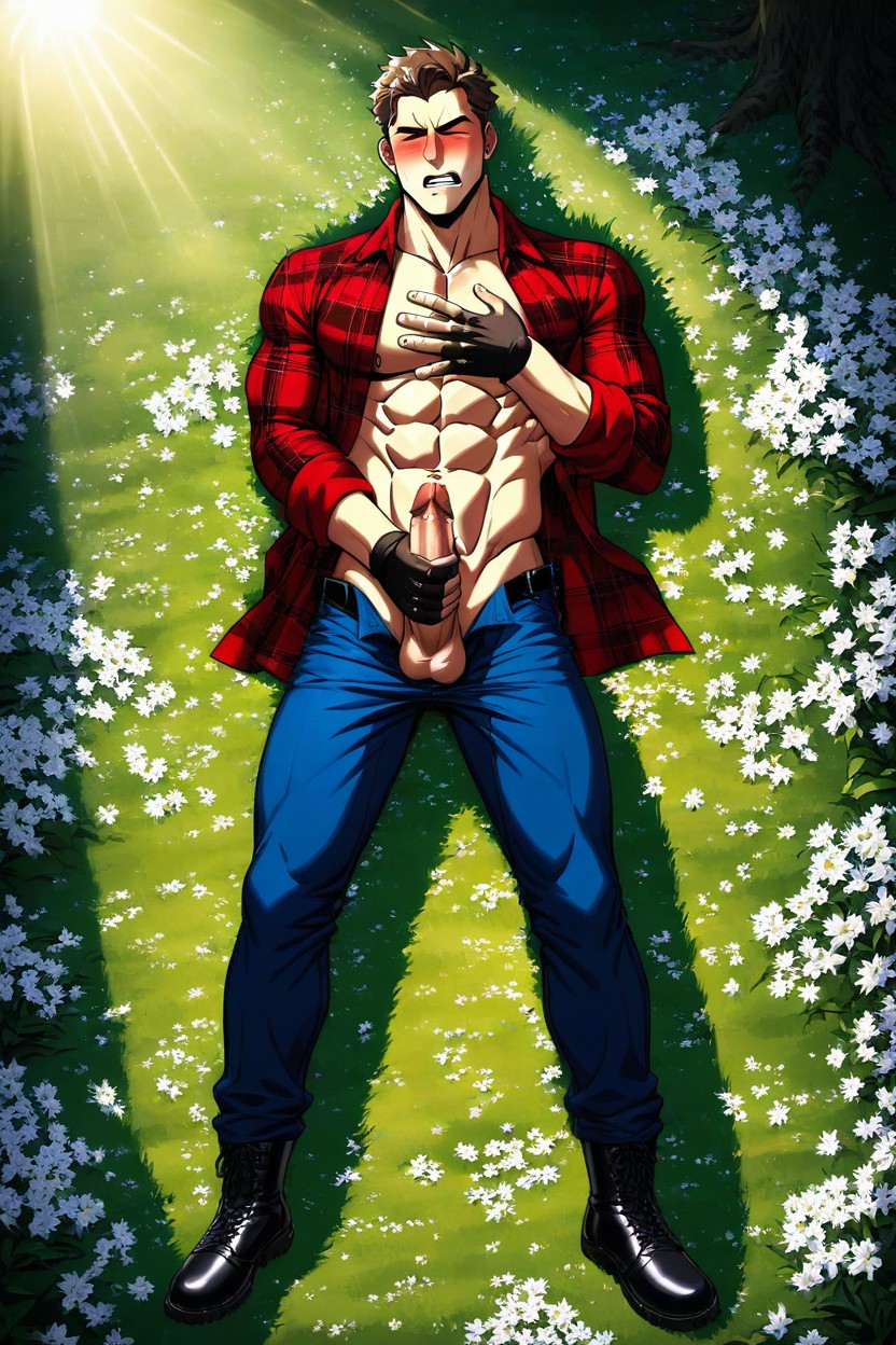 Location Forest Woods, Legs And Shoes Visible, Front View AI Gay Porn
