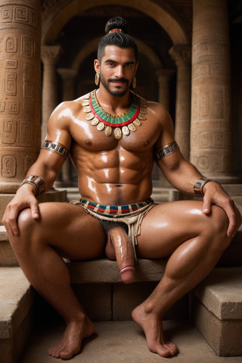 Black Hair, Toned Body, Soft Light AI Gay Porn