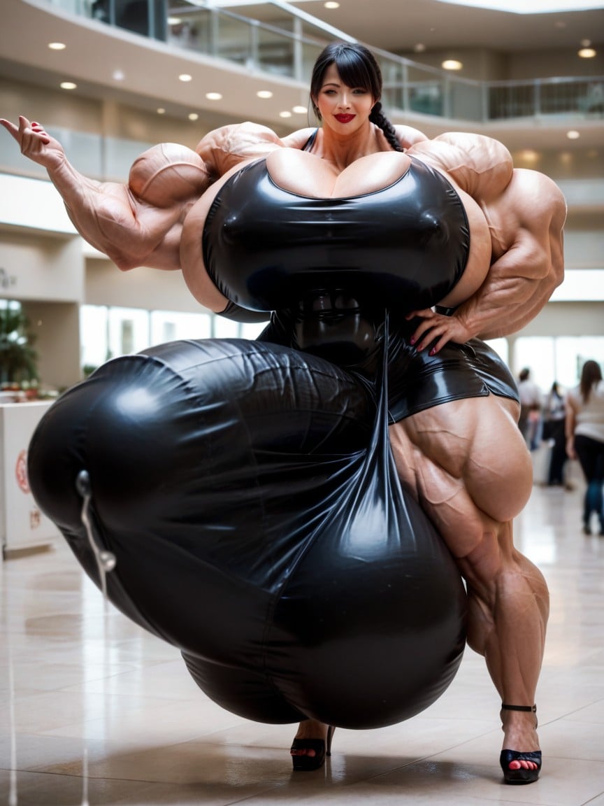Hyper Gigantic Massive Testicles, Black Eyes, Hyper Gigantic Massive Testicles Bulge Shemale AI Porn