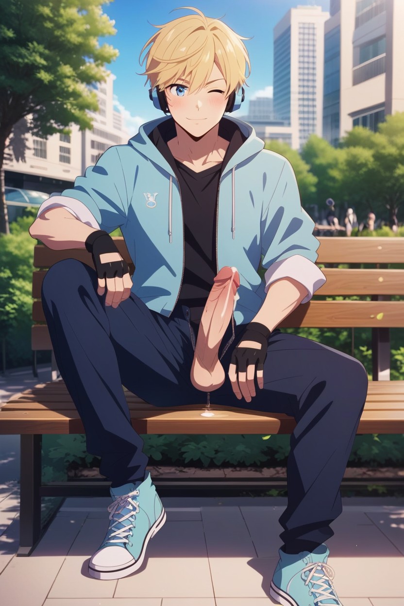 Wearing Navy Blue Converse Sneakers, Location Public Park, Large Long Penis Porno gay IA