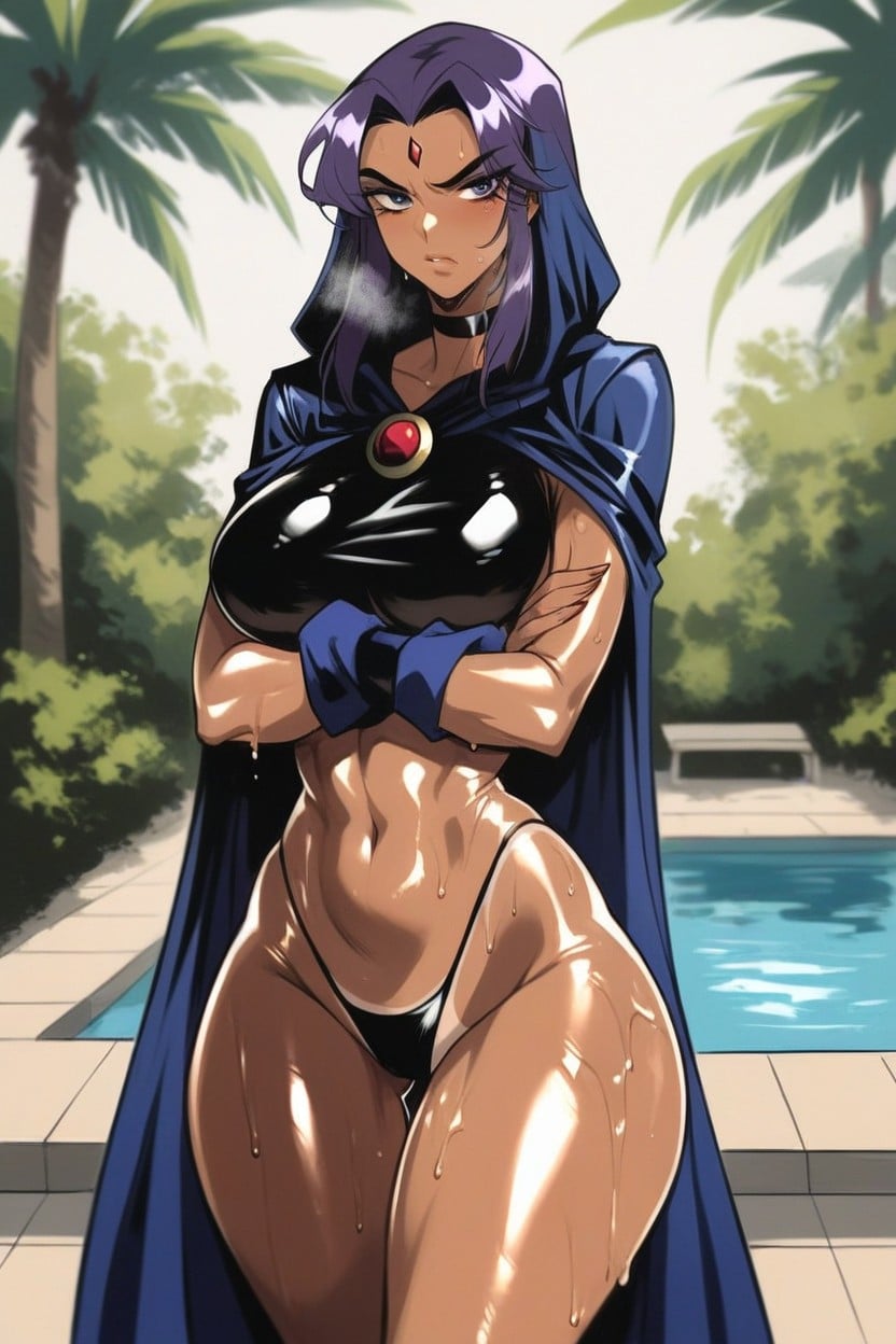 Thigh Gap, Wide Hips, Tanned Skin Hentai AI Porn