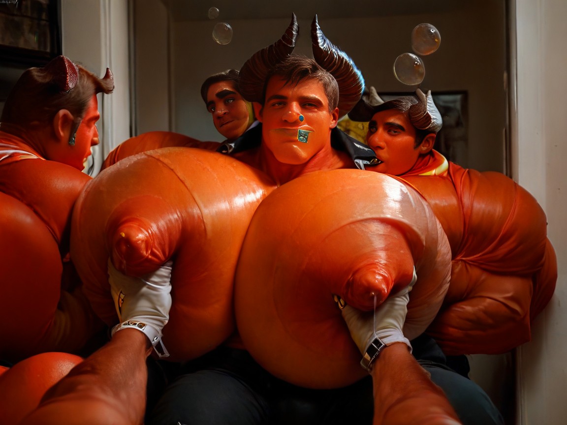 Suck Suckle, Gay Gangbang, 18+ AI Gay Porn