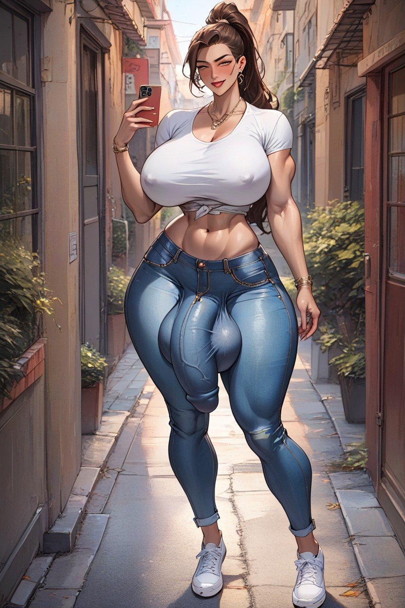Thick Sexy Cock Bulge, Ray Tracing Wide Hips, Insane Detail Asian AI Porn