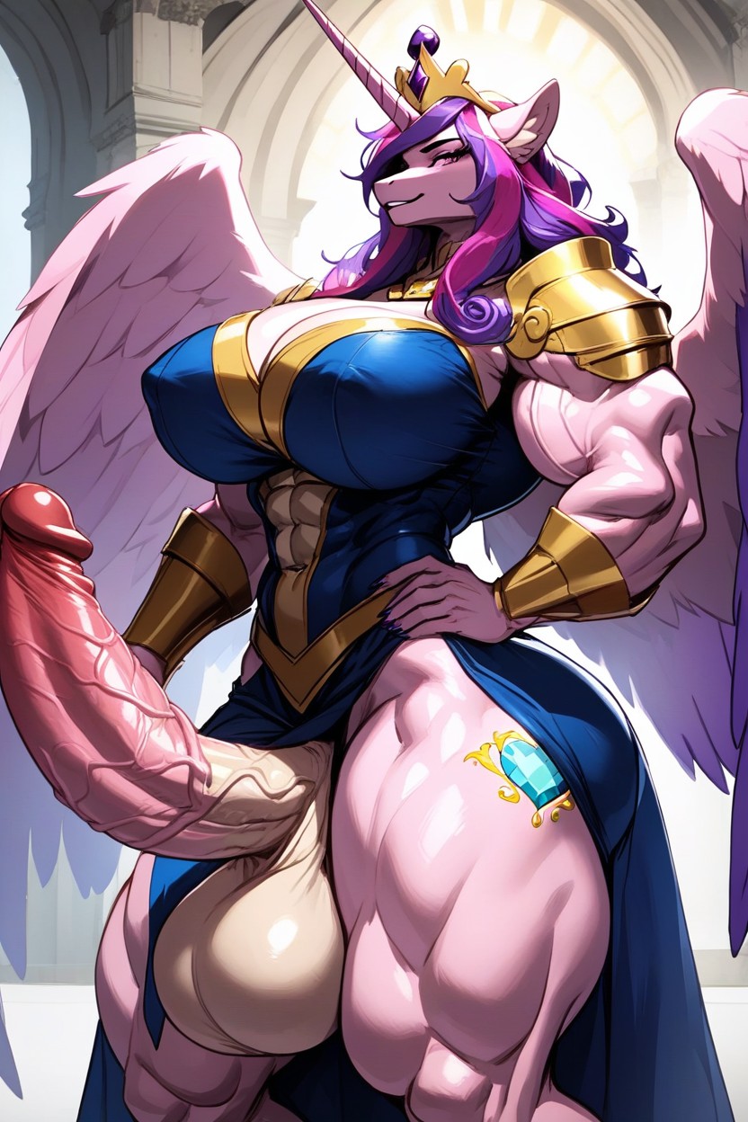 Heavy Balls, Super Large Legs, Side View Furry AI Porn