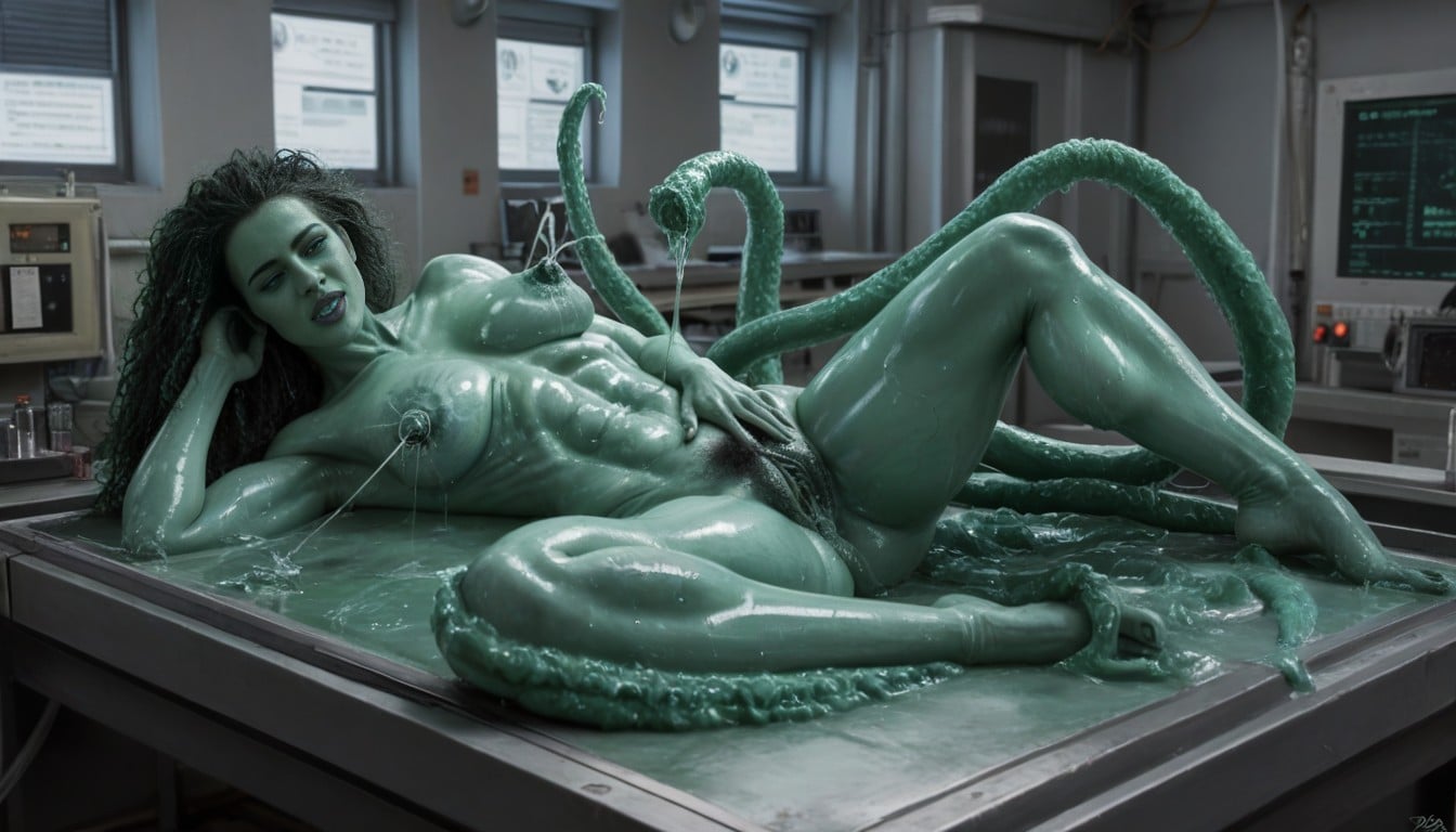 Trembling Body, Womens Alien Wombs, Veiny Belly Bulge AI Porn
