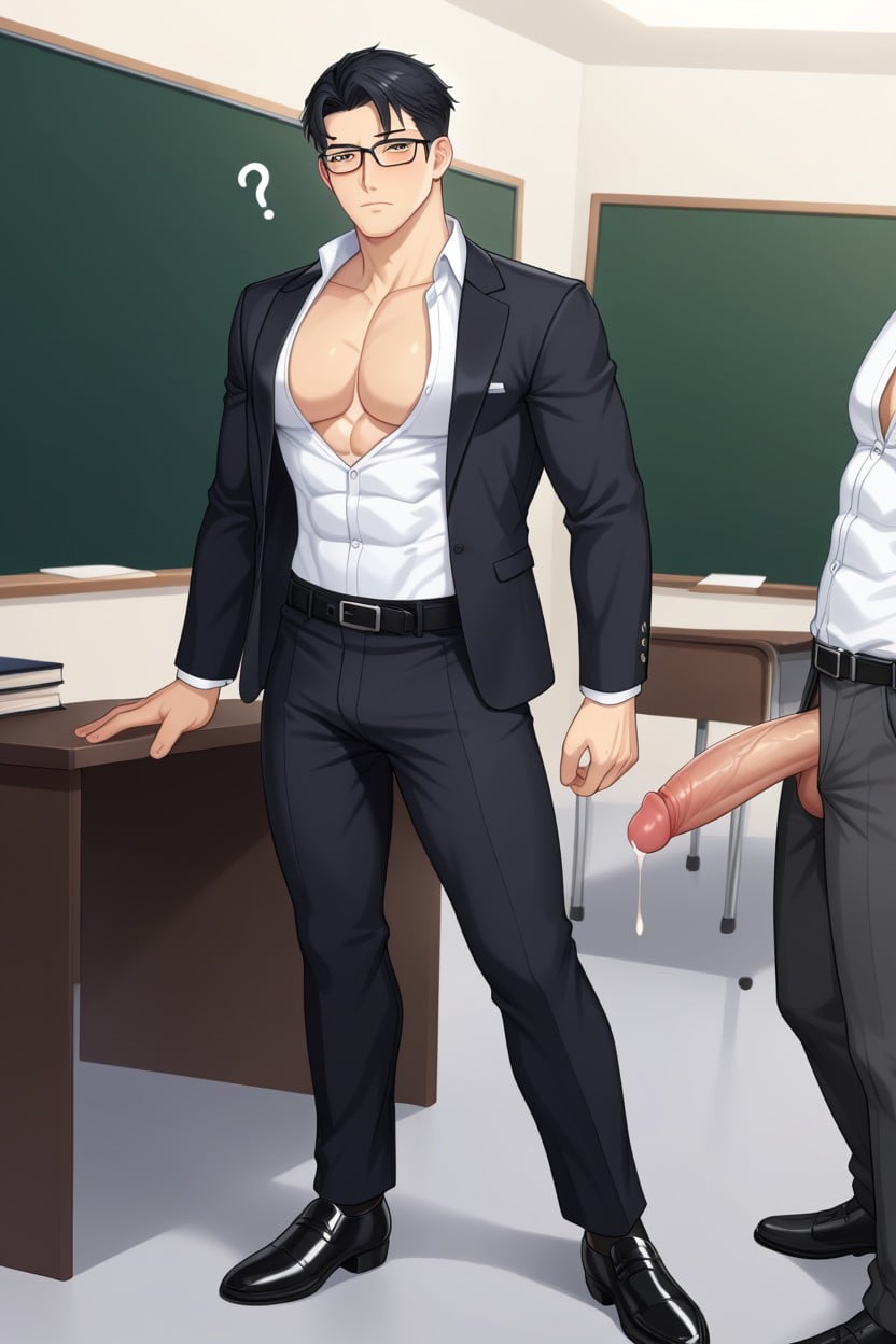 Open Fly, Standing, Teacher AI Gay Porn