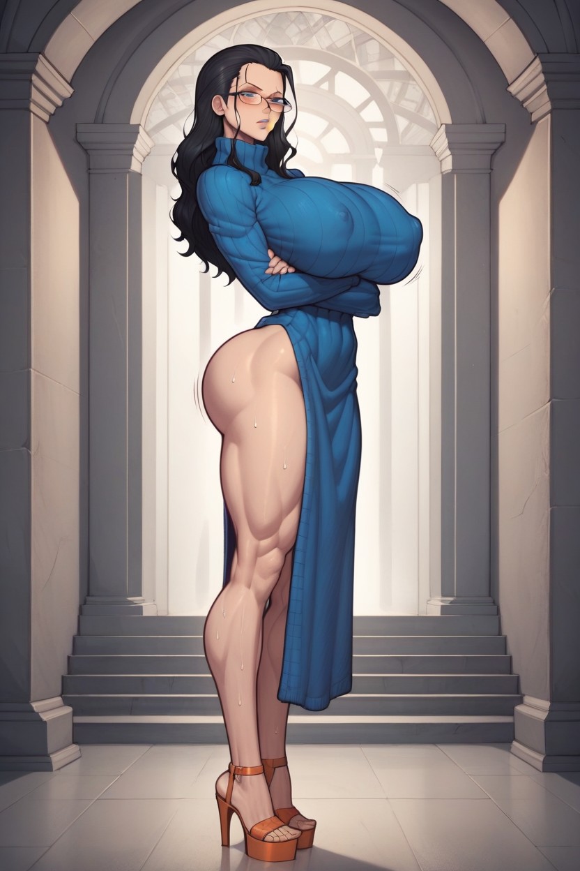 Hight Details, Correction Poses, Hourglass Body Hentai AI Porn
